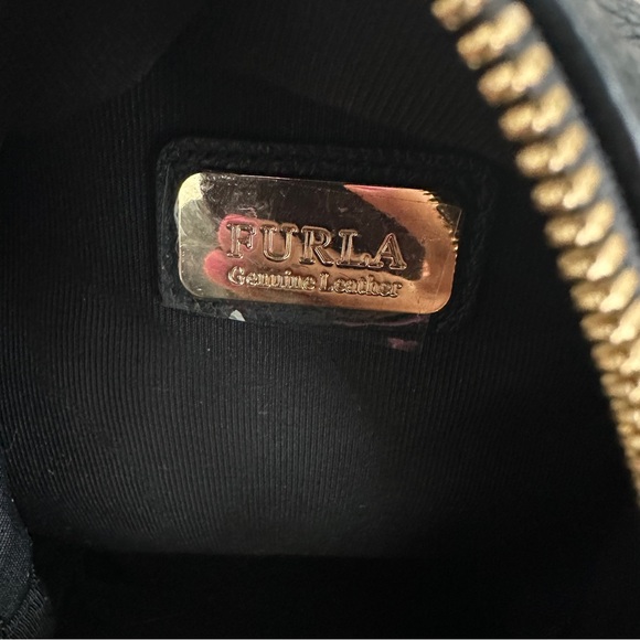 Furla Pebbled Black Studded Women's Backpack - Picture 4 of 6